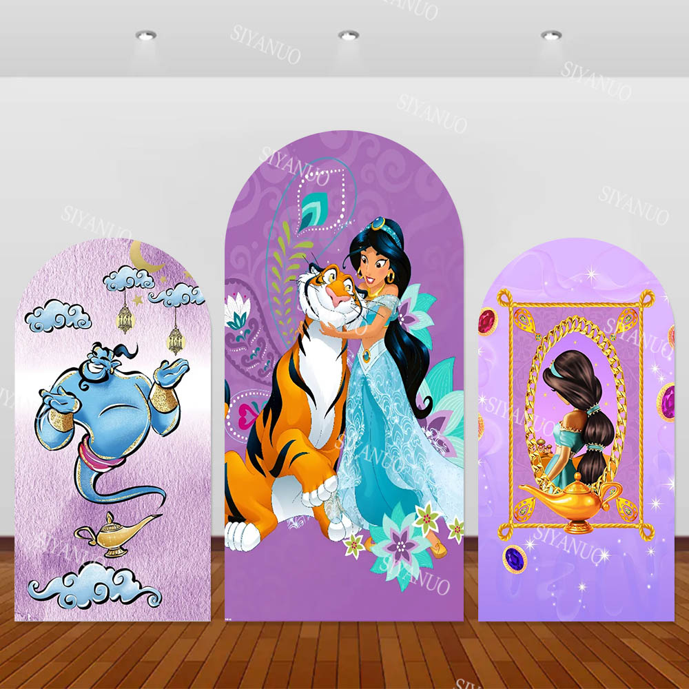 Photo Booth Prop - Princess Jasmine Aladdin Backdrop Baby Shower