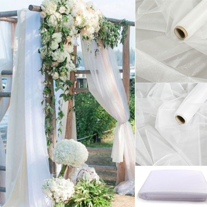 Chair Sash Organza - 5 Mét/lô Sheer Pha Lê Đàn