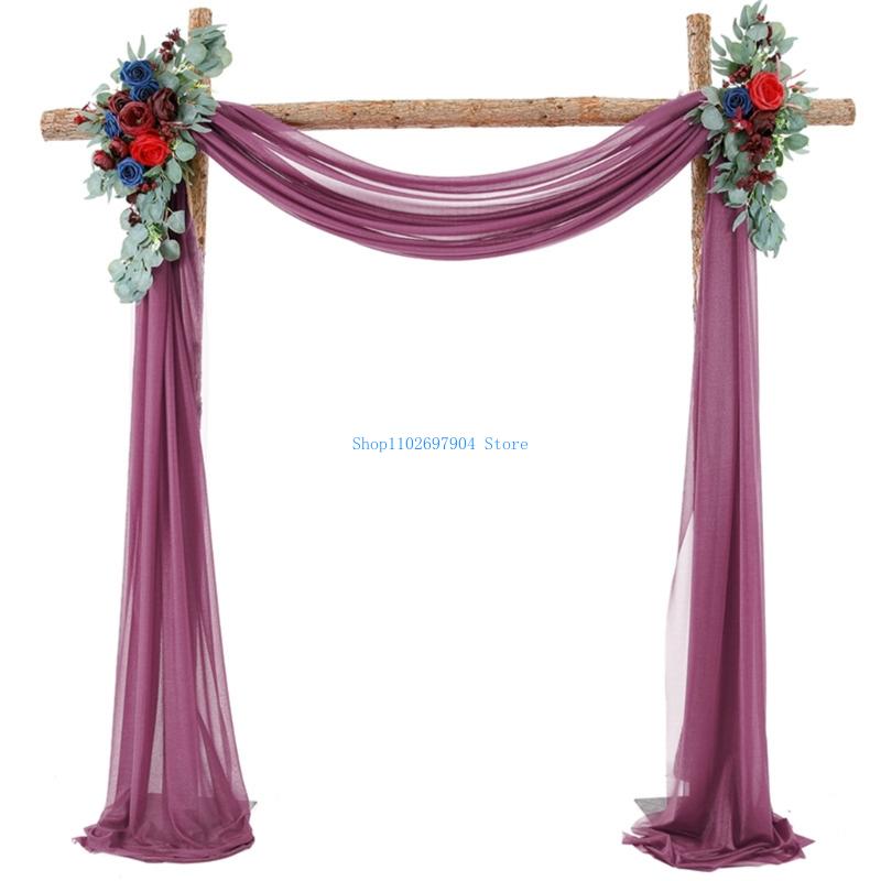 N7YF Lãng Mạn Ngọc Trai Voan V - đánh giá và giá Wedding Backdrop Curtain