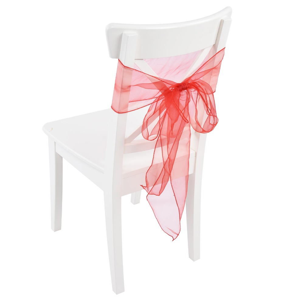 10Pcs Blue, red, yellow, purpl - đánh giá và giá Chair Sash Organza