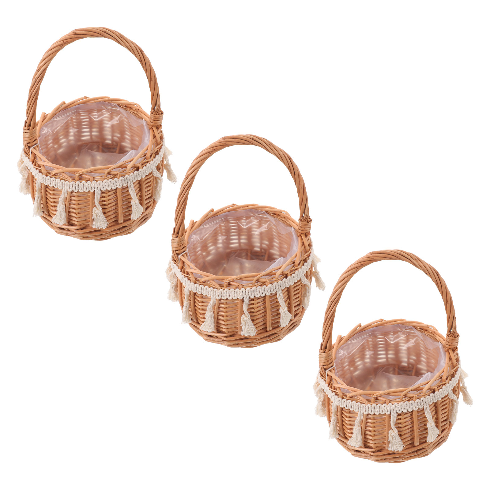 3Pcs Rattan Wedding Flower Bas - đánh giá và giá Wedding Hampers