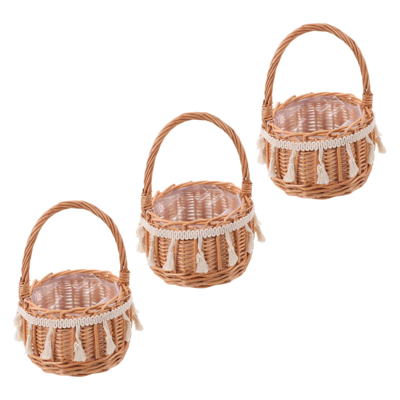 3Pcs Rattan Wedding Flower Bas - đánh giá và giá Wedding Hampers