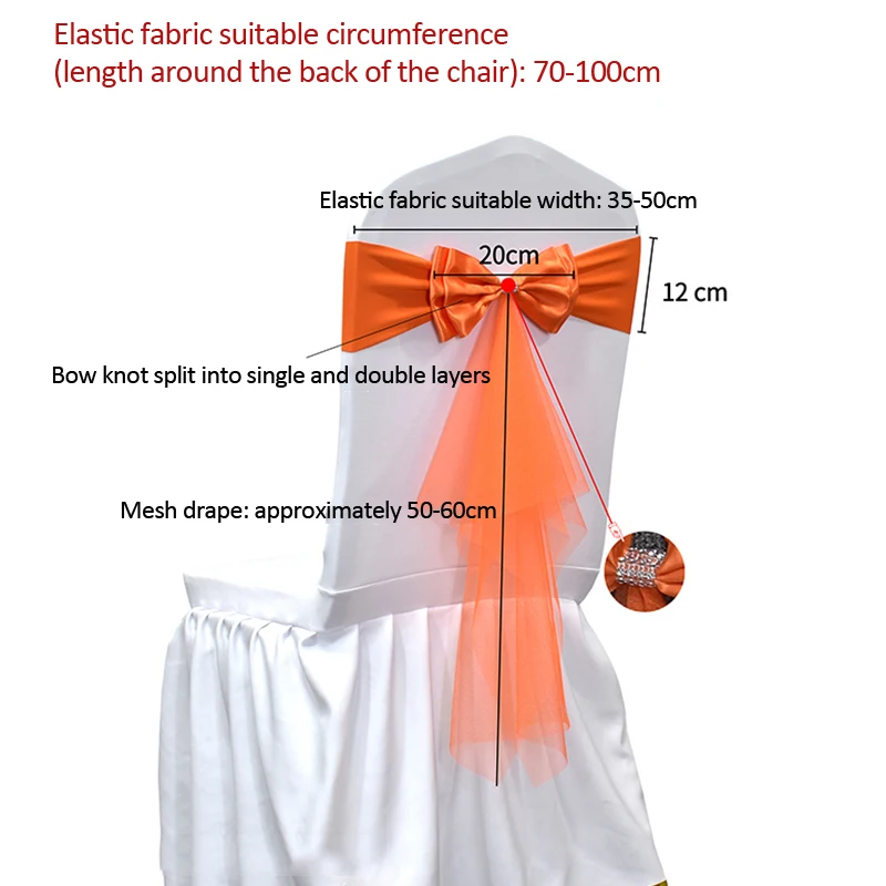 10 50pcs Spandex Chair Sashes  - đánh giá và giá Chair Sash Organza