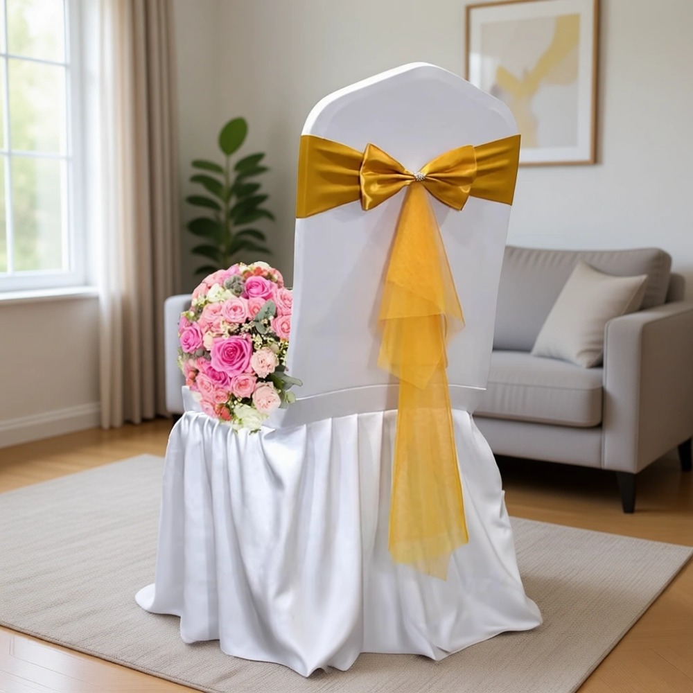 Classic European Style Bow Org - đánh giá và giá Chair Sash Organza