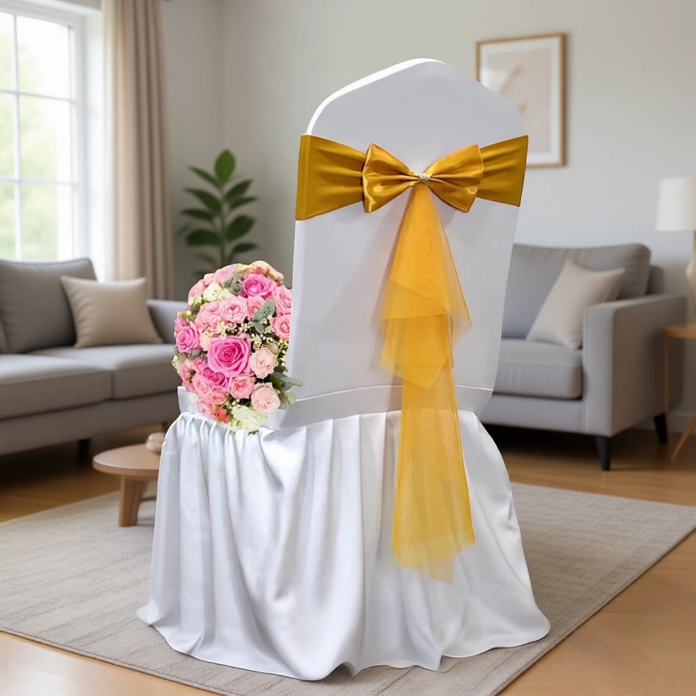 Classic European Style Bow Org - đánh giá và giá Chair Sash Organza