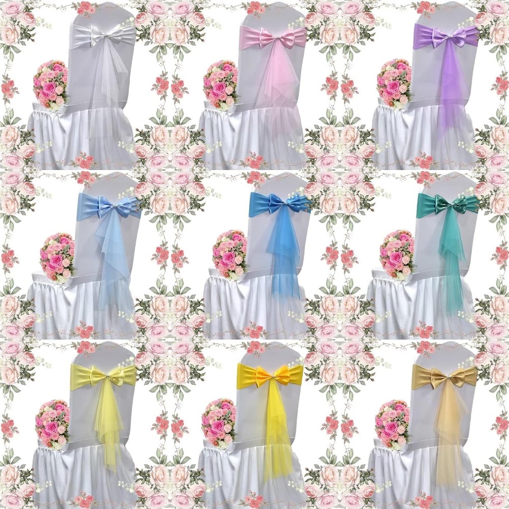 Classic European Style Bow Org - đánh giá và giá Chair Sash Organza