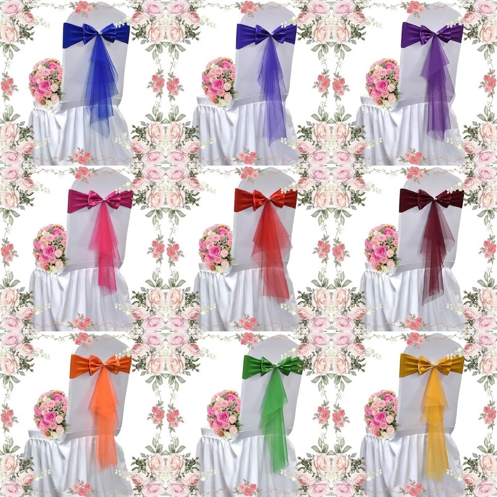 Classic European Style Bow Org - đánh giá và giá Chair Sash Organza