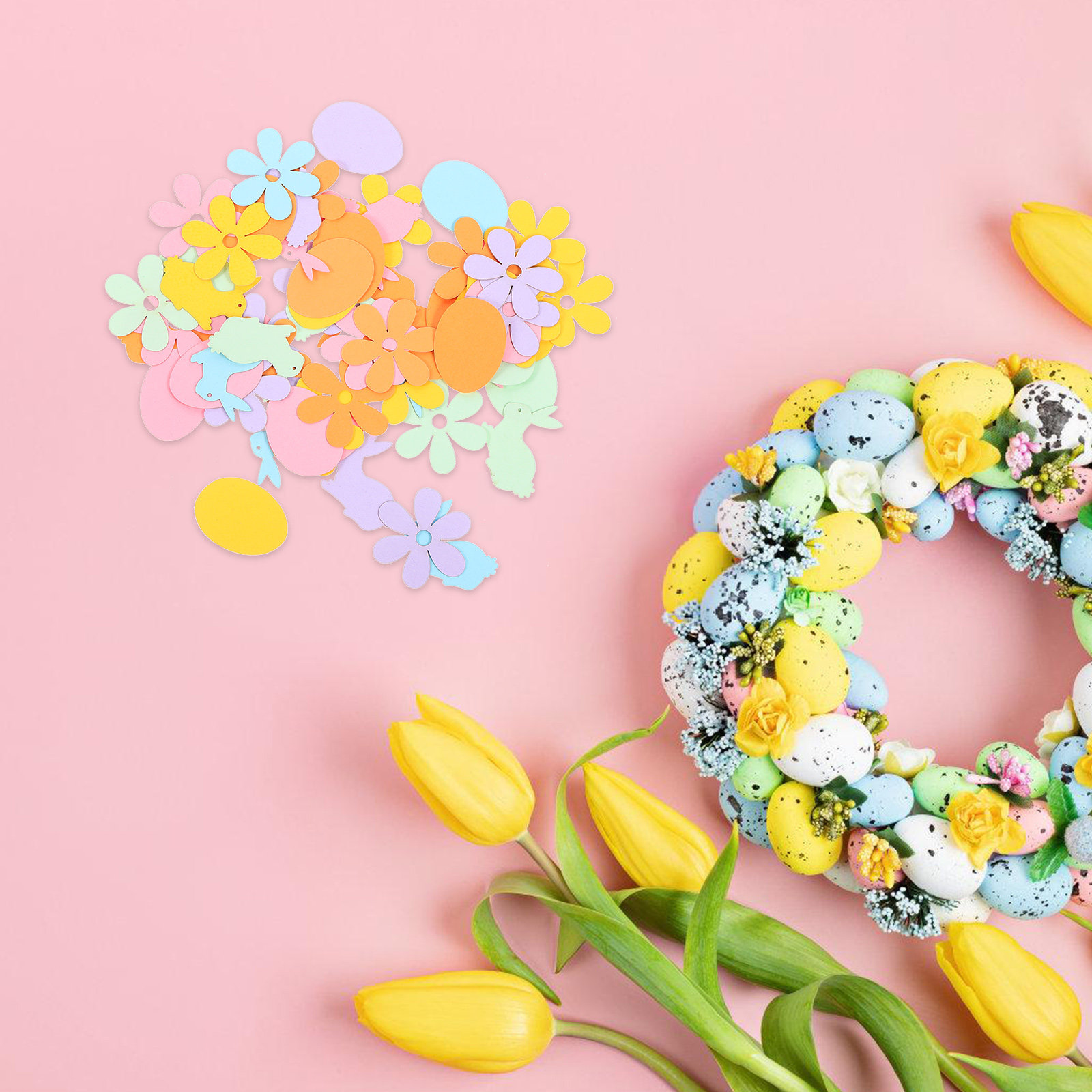 100Pcs Bunny Easter Confetti D - đánh giá và giá Papercraft Supply Confetti