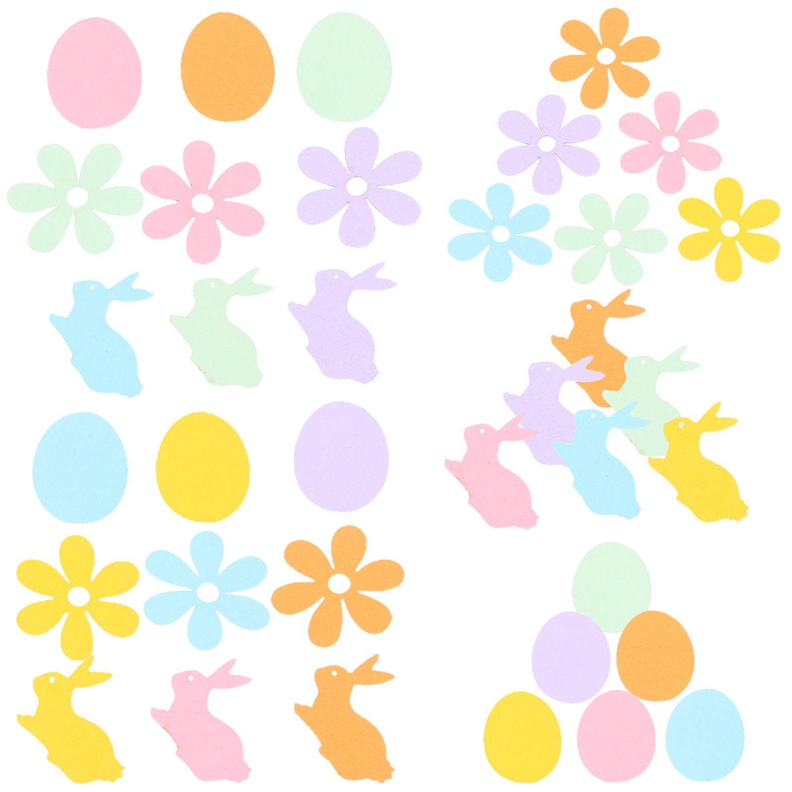 100Pcs Bunny Easter Confetti D - đánh giá và giá Papercraft Supply Confetti