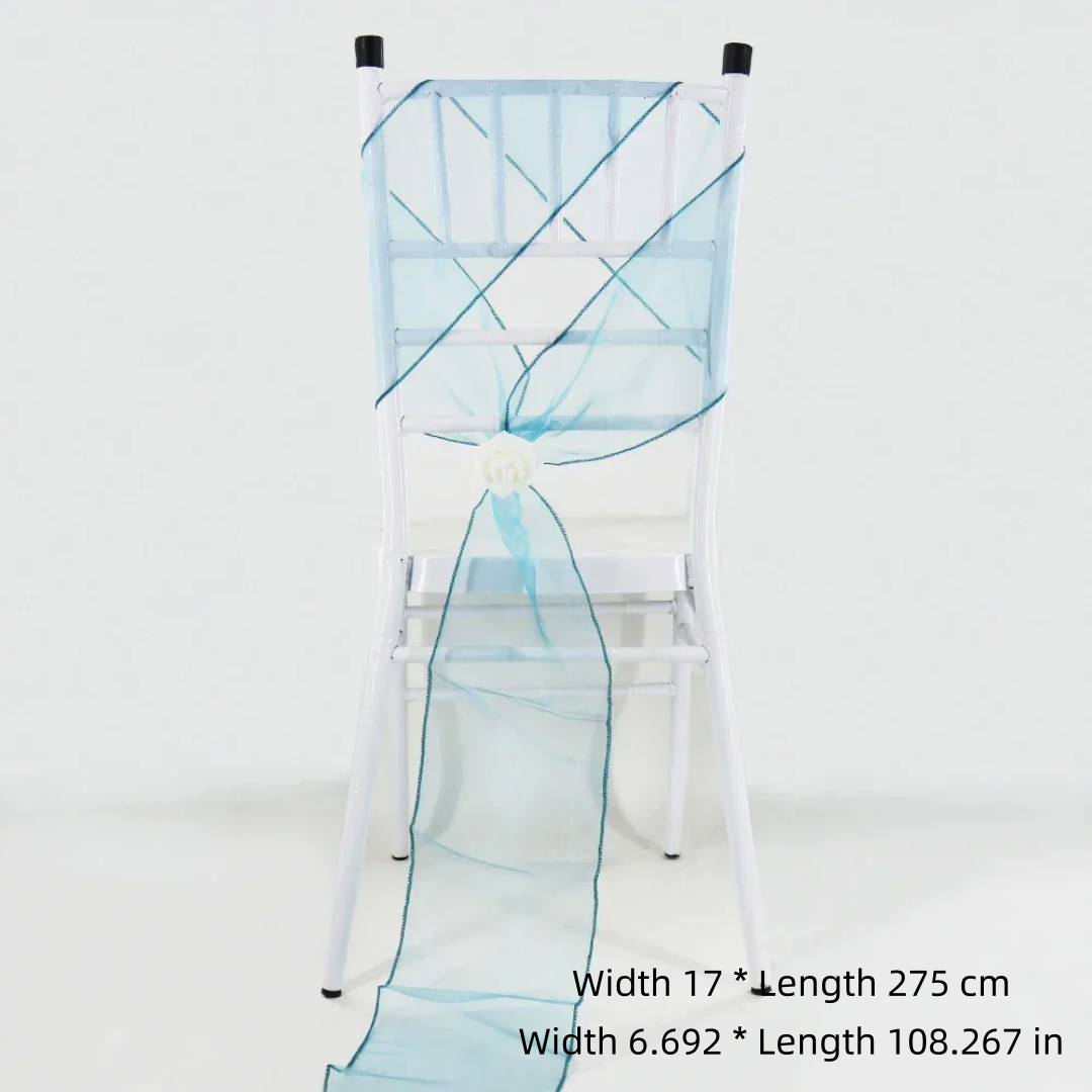 Wedding Chair Decoration Organ - đánh giá và giá Chair Sash Organza