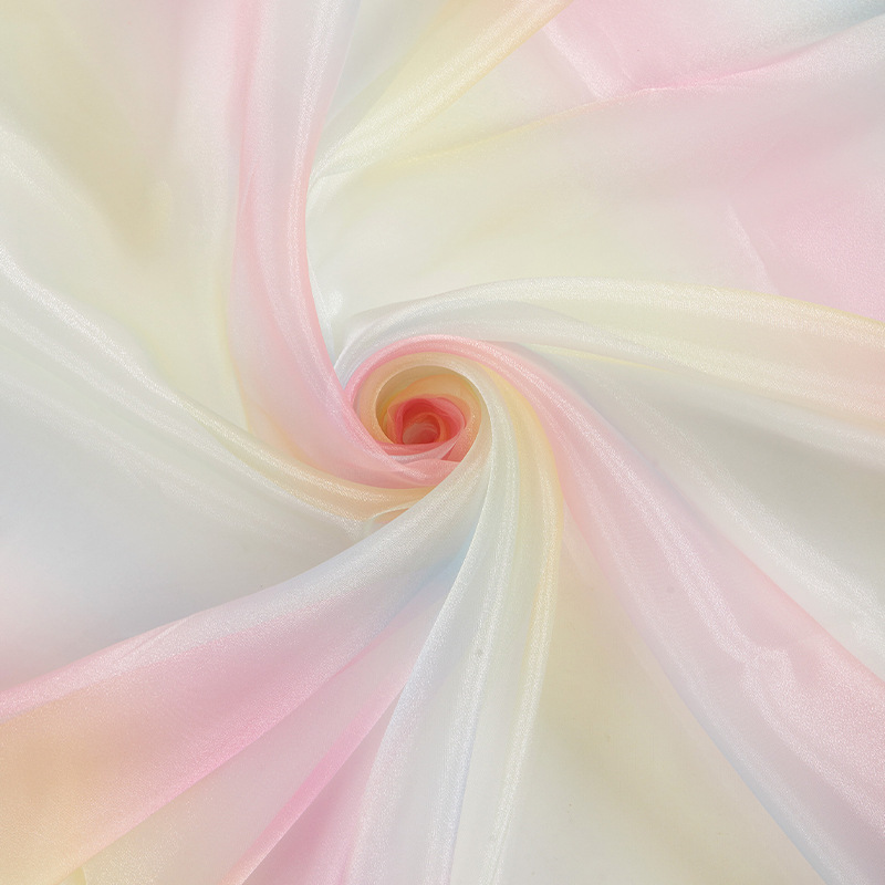 Dreamy Rainbow Gradient Organz - đánh giá và giá Wedding Backdrop Curtain