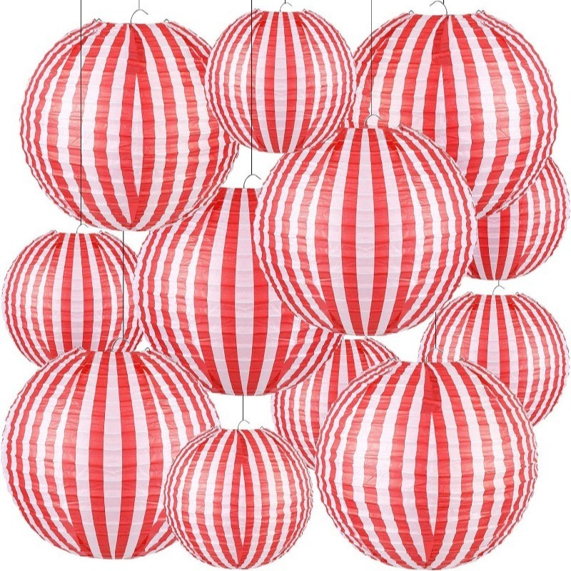 10PCS Red White Striped  Paper - đánh giá và giá Wedding Event Supply