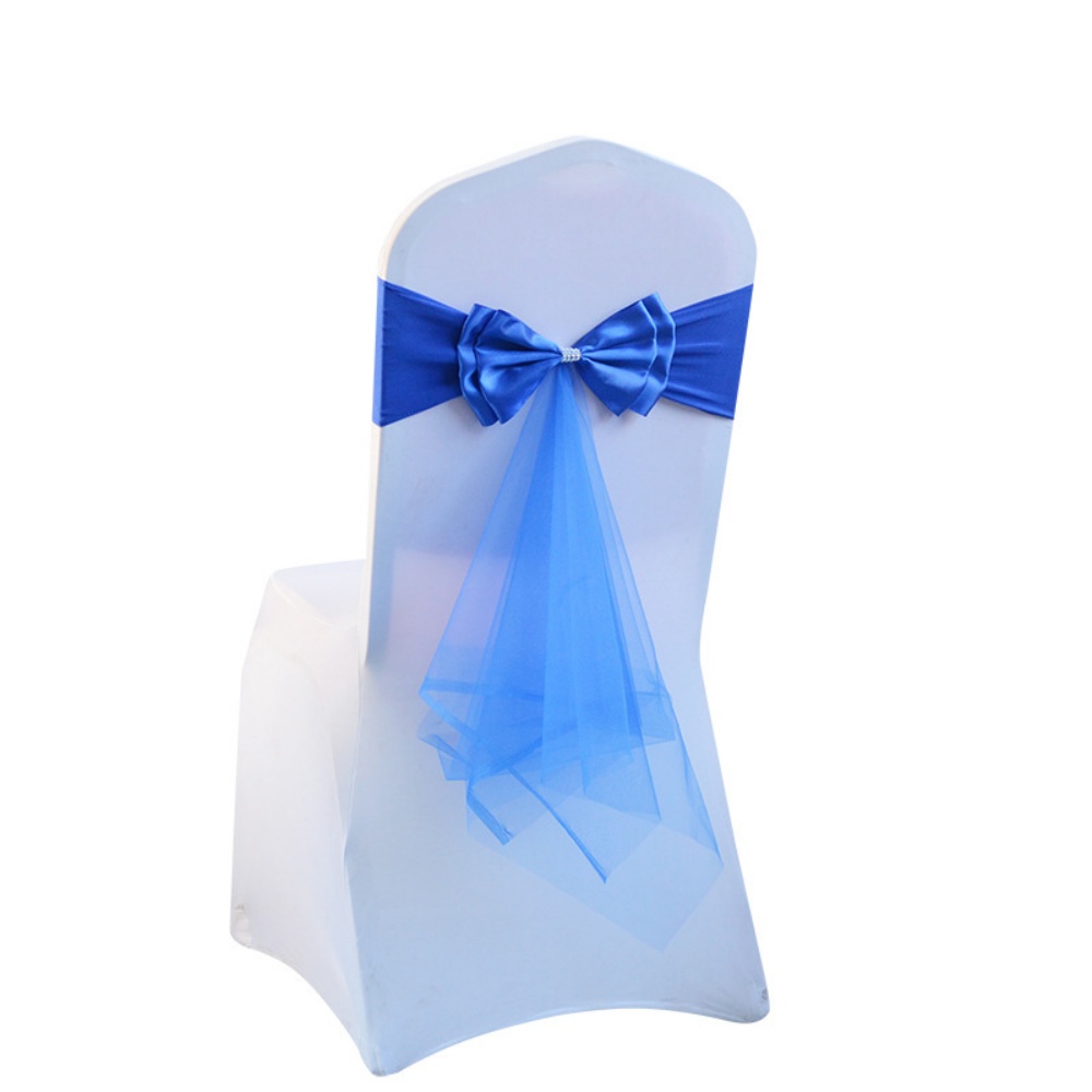 Stretch Bow Knot Customizable  - đánh giá và giá Chair Sash Organza