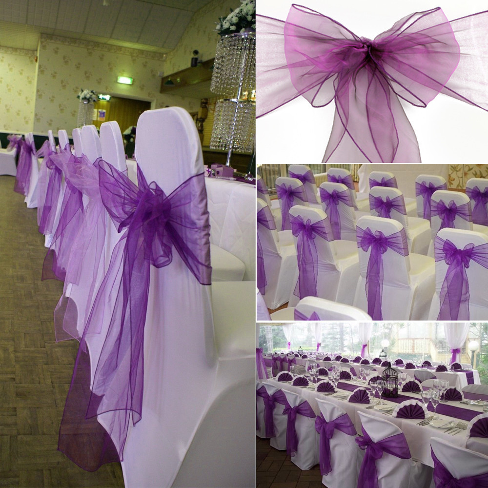 1pcs Organza Chair Sashes Knot - đánh giá và giá Chair Sash Organza