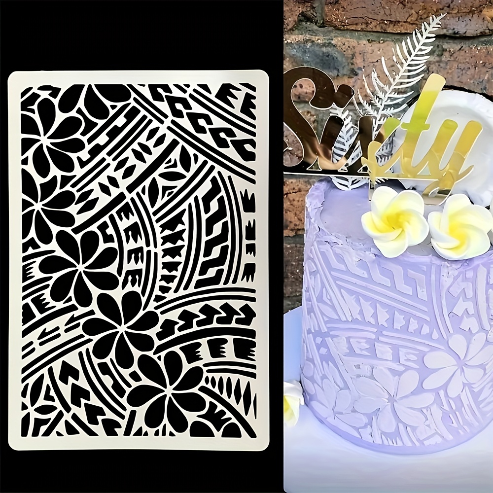 1Pc 29×20cm Floral Cake Stenci - đánh giá và giá Wedding Cake Supply
